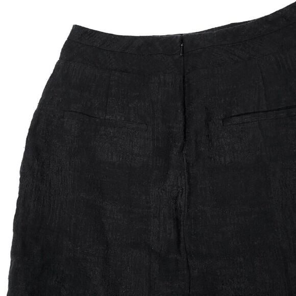 HELMUT LANG Jacquard High Rise Micro Mini Skirt in Black Textured Wool Small - Picture 6 of 14